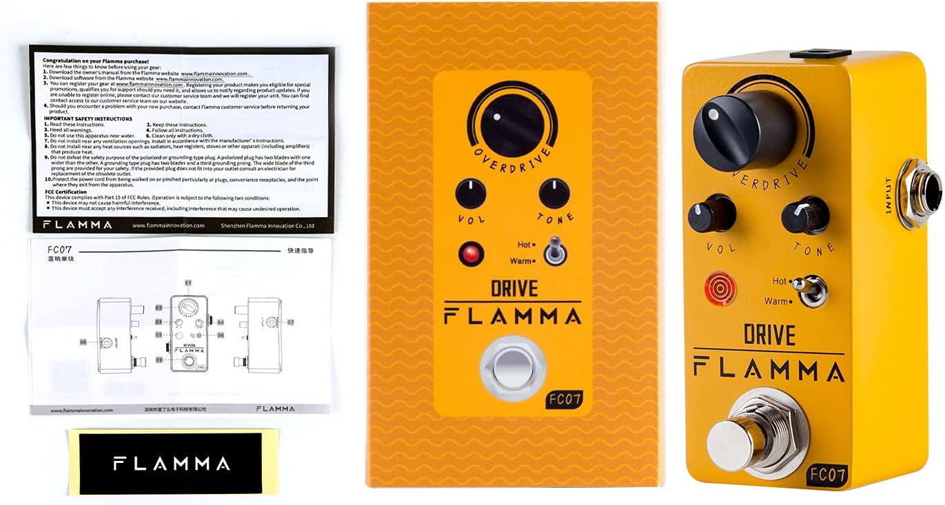 FLAMMA FC02 Reverb Pedal and FC07 Overdrive Pedal