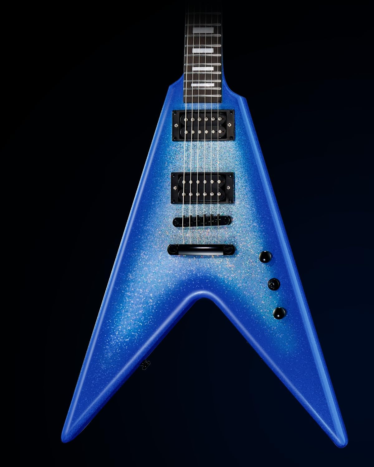 WestCreek CERBERUS Solid Body Electric Guitar, V Heavy Metal Guitar, Right Handed, Rounded End Frets, Bone Nut, Rosewood Fretboard, Mahogany Body