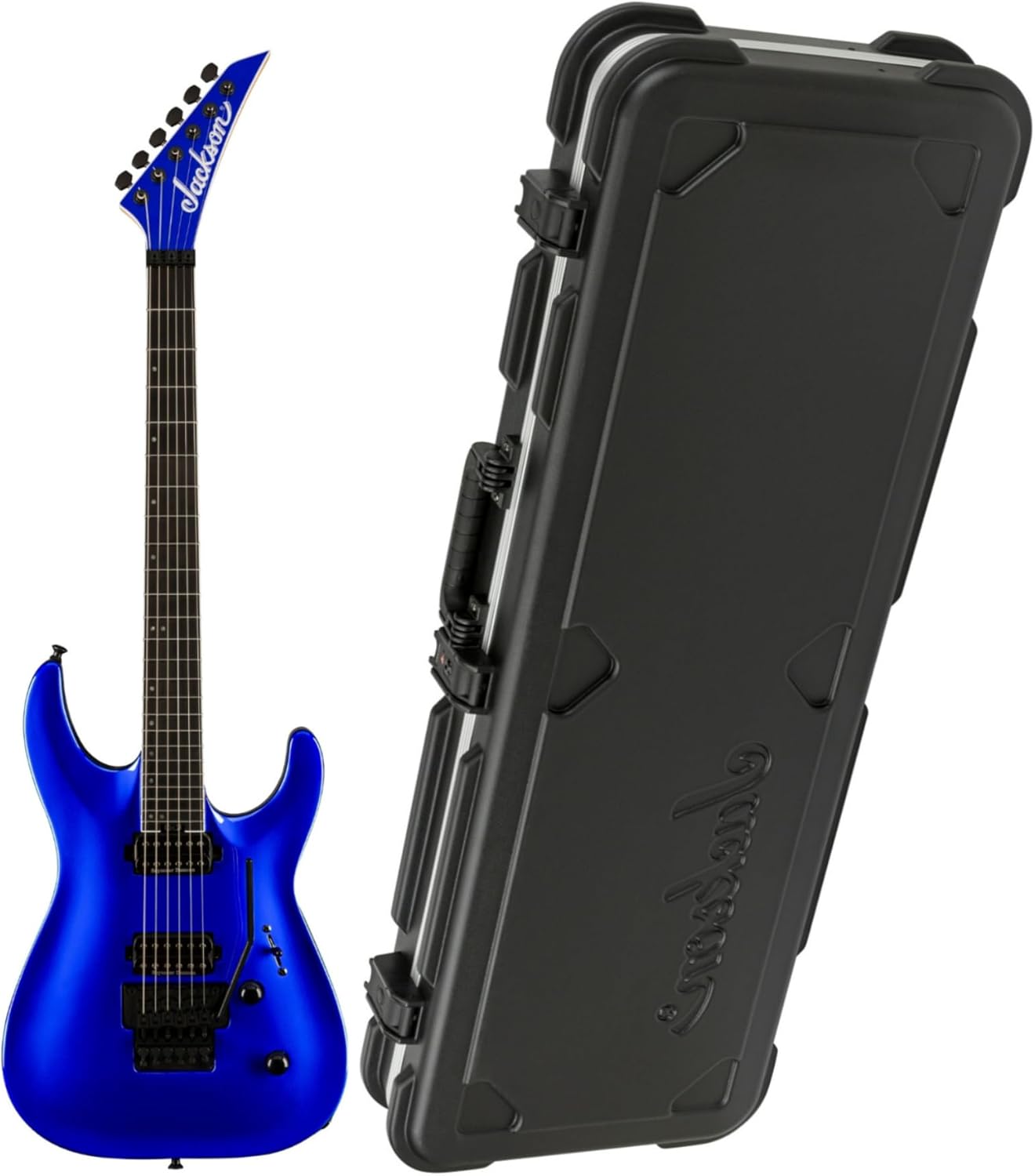 Jackson Pro Plus Dinky DKA 6-String Electric Guitar (Indigo Blue) Bundle with Jackson Heavy Duty Hardshell Case (2 items)