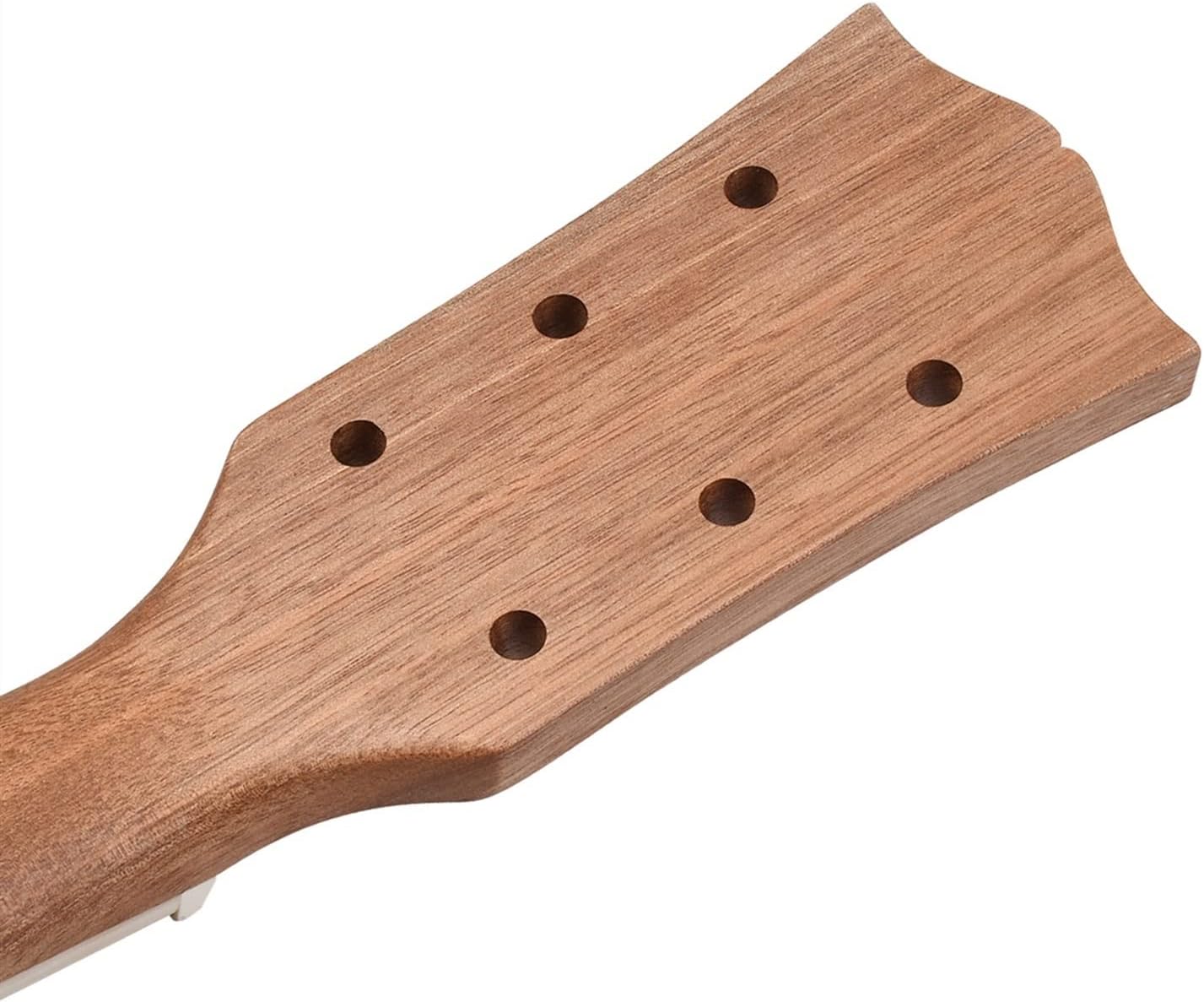 Electric Guitar Neck Maple Rosewood Solid Black Finish for Replacement 22 Fret (Black with Trapezoid Inlays) Electric Guitar Neck