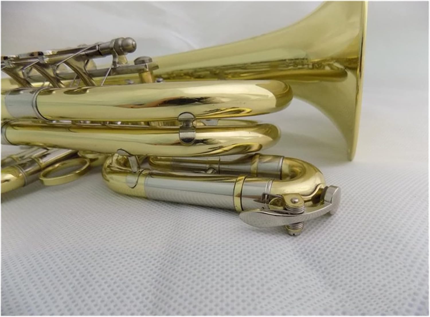 Trumpets Beginner Rotary Bb Cornet Musical Instruments Yellow Brass Cornet Trumpet with Case and Mouthpiece Trumpet Set