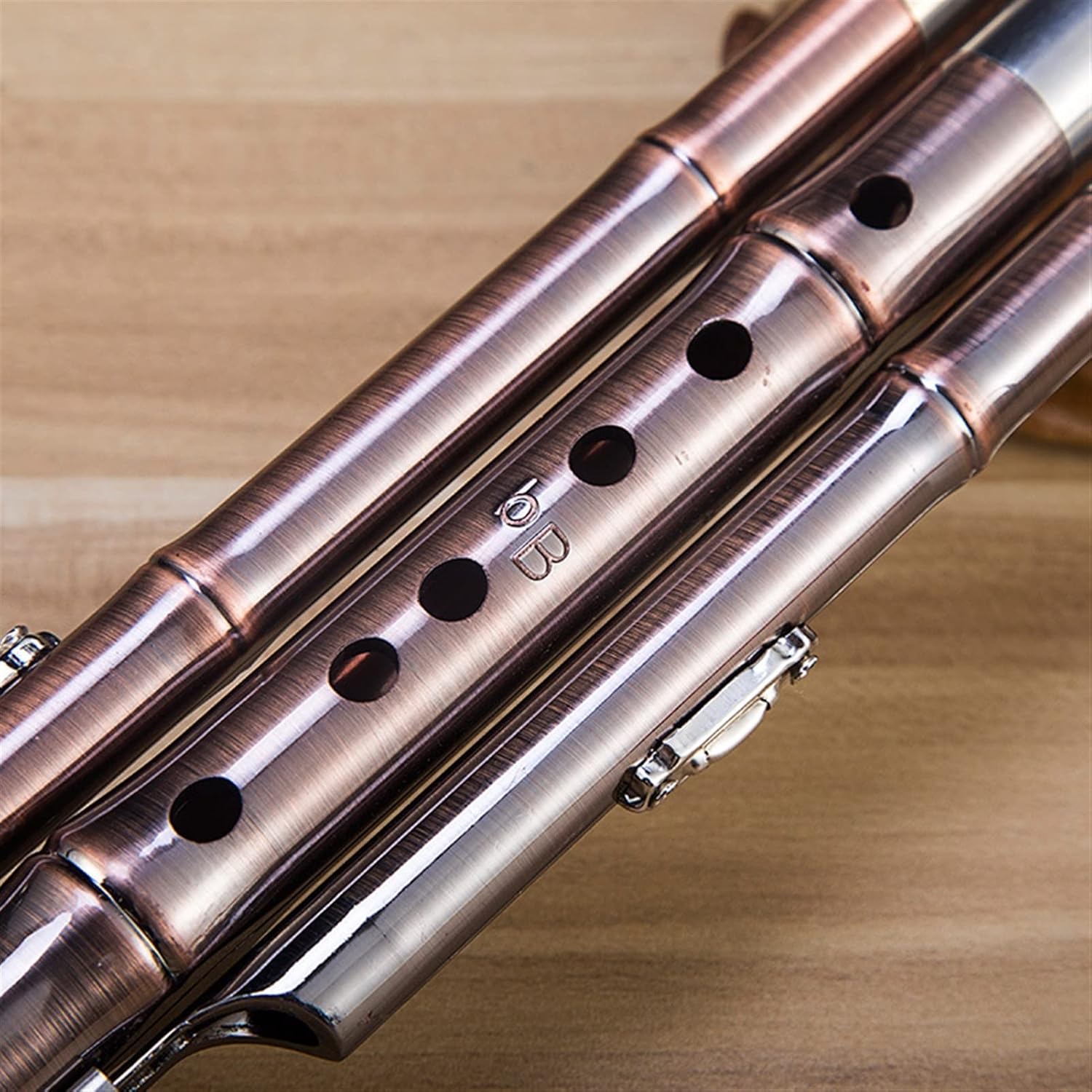 FLFL Hulusi Bronze-Plated Bronze Cucurbit Silk B-Flat C Key Playing Beginner Musical Instrument with Box