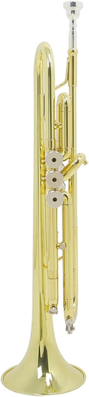 Trumpet Bb B Flat Brass Golden Durable Musical Instrument with Mouthpiece Gloves Foam Case Trumpet Instrument Beginner Trumpet