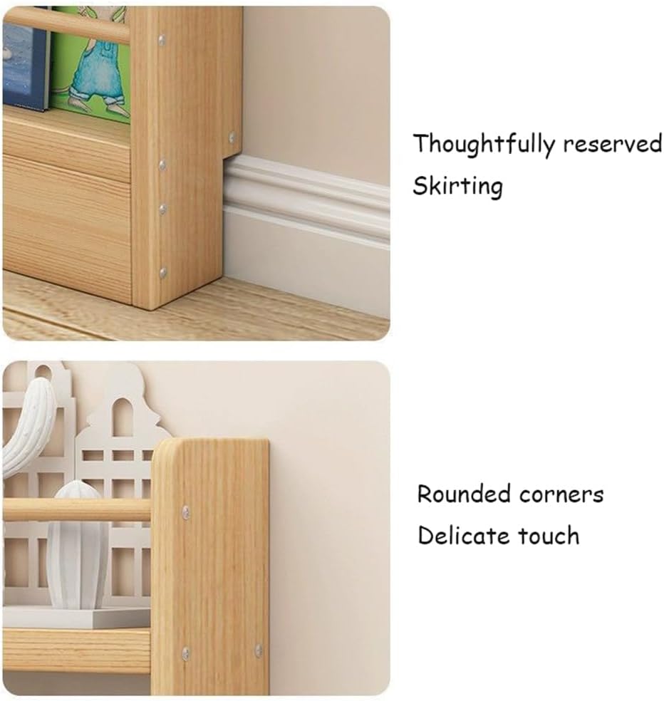 Wall Mount Book Shelf Organizer Floor Bookcases Display Racks Thin 10cm Narrow Bookshelf Behind Door for Books,Storage Bookshelf in Bedroom,Living Room and Nursery