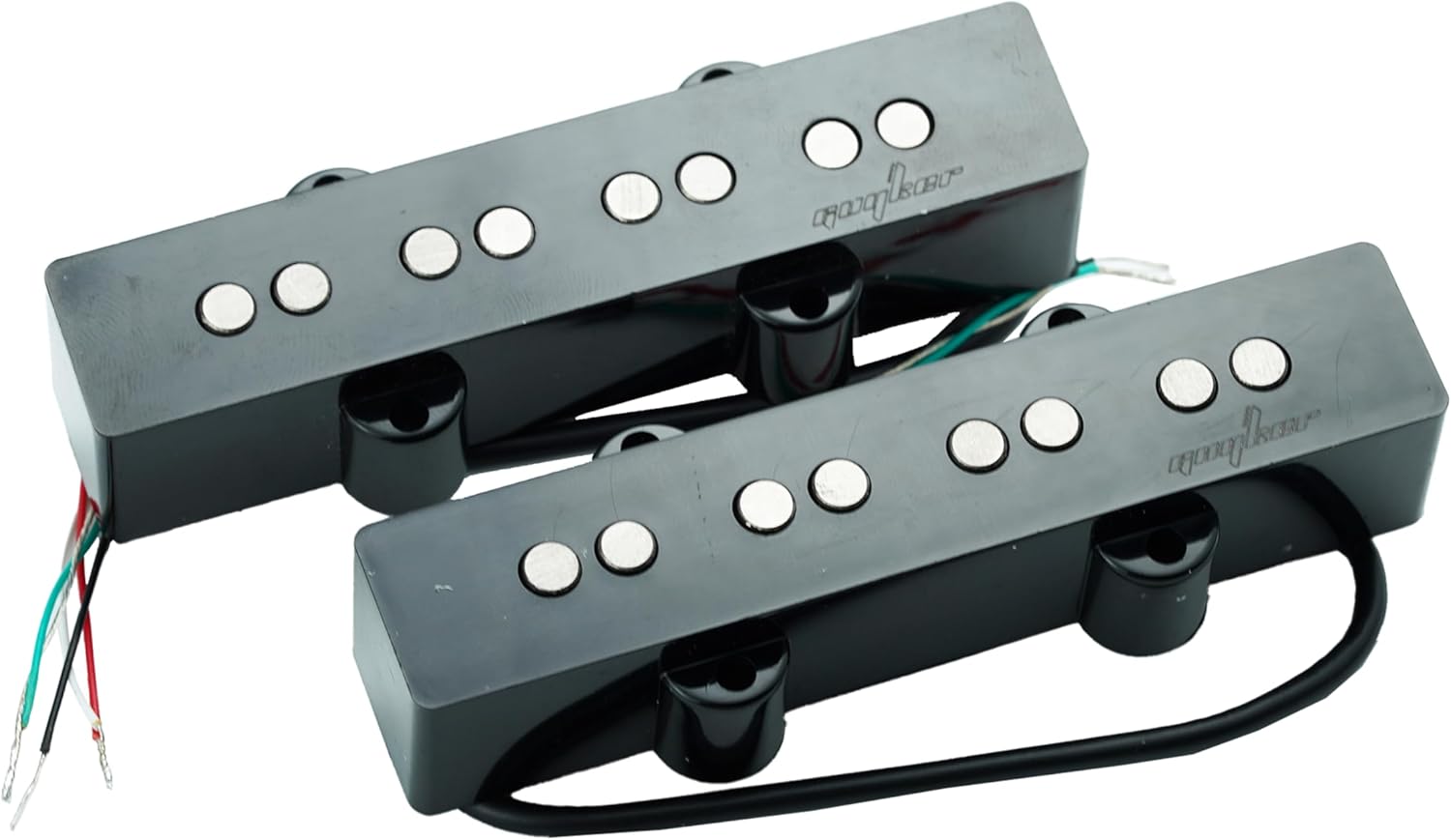 Guyker Bass Pickup, Noiseless Stacked Neck and Bridge Pickups for 4-String Electric Bass Guitar Replacements Parts, 4JFA5K