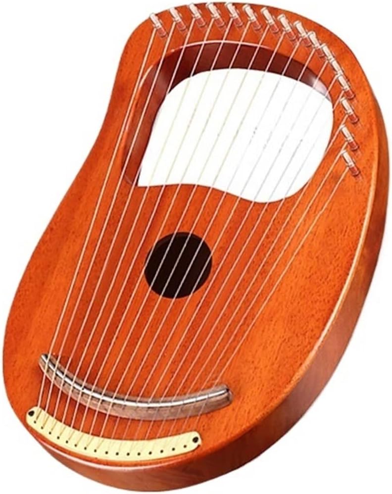 Lyre Harp Set Small Harp Beginner Portable Instrument Steel String 16 String Steel String Box Acoustic Mahogany(16 String 1)