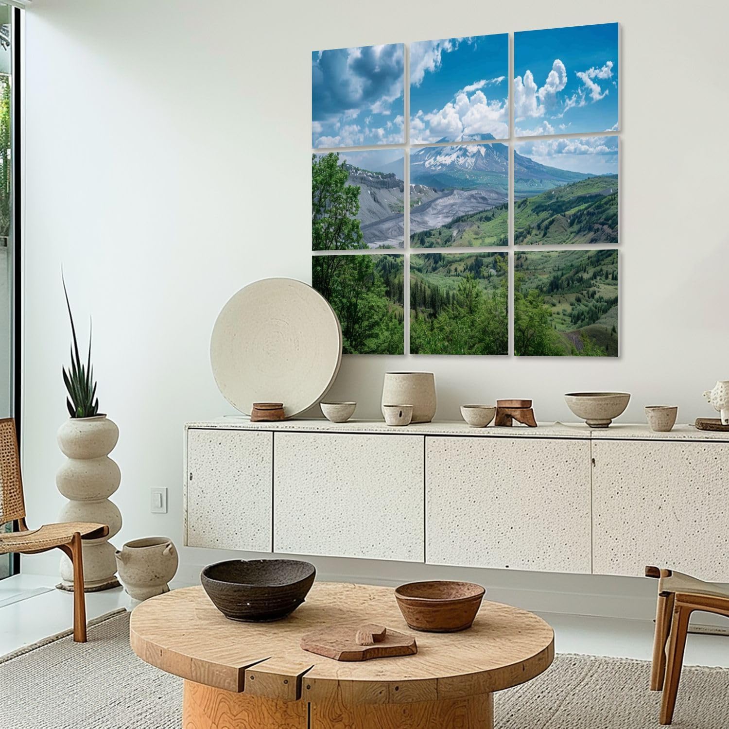 Art Acoustic Panels Self Adhesive mount st helens volcano sunny day eruptions pictures 9 Packs Decorative Soundproof Wall Panels Large Sound Absorbing Panels for Home Office 60