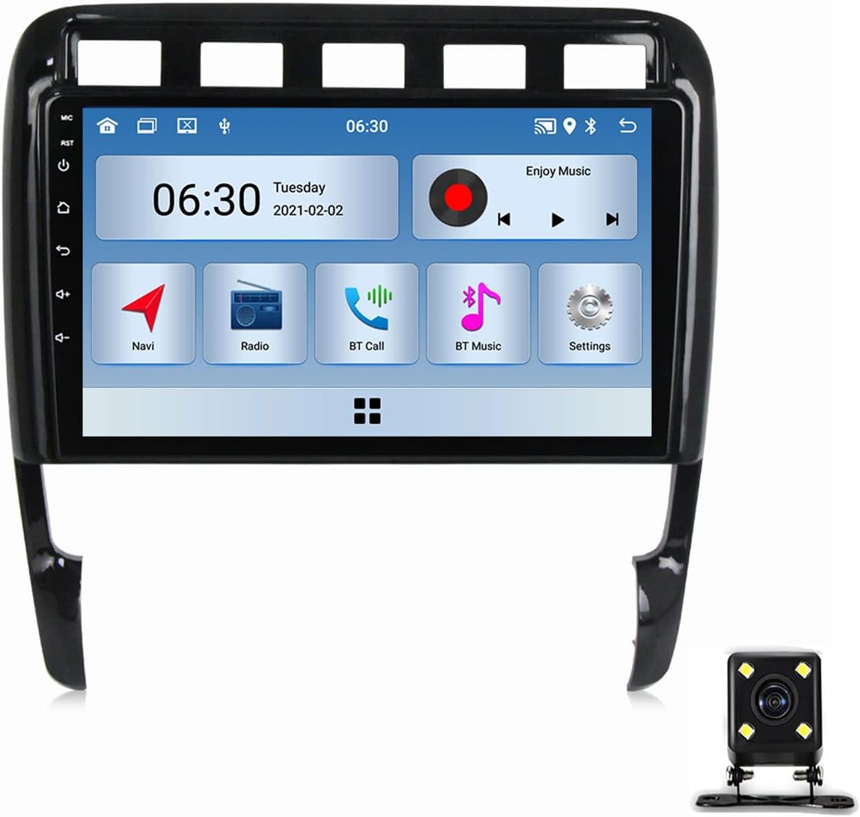 Double Din Car Stereo Receiver, 9 Inch Touch Screen Car Radio Bluetooth MP5 Player for Porsche Cayenne 9PA 2002-2010 with Backup Camera Support Carplay/Auto/Mirror Link/DSP/USB