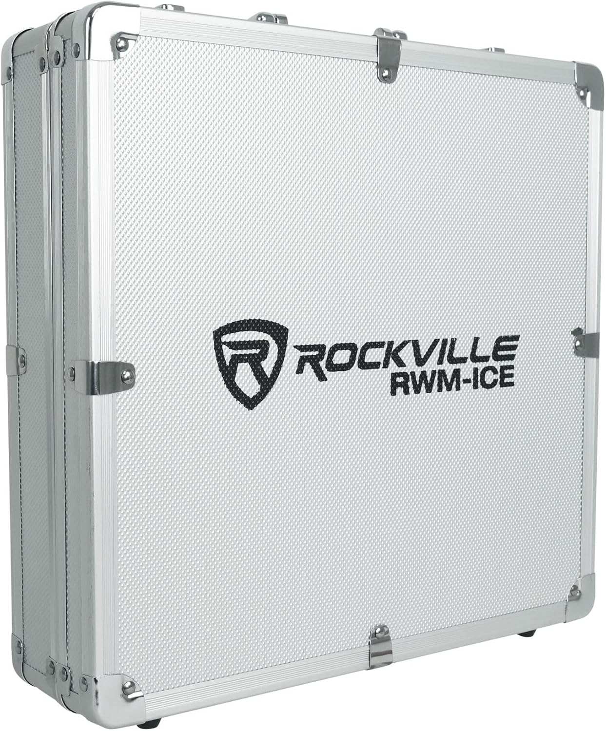 Rockville RWM-ICE Dual UHF 100 Channel, Diamond Handheld Wireless Microphone System, Long-Range 400ft, High-Fidelity Sound, Durable Metal Build, for Performers and Event Hosts