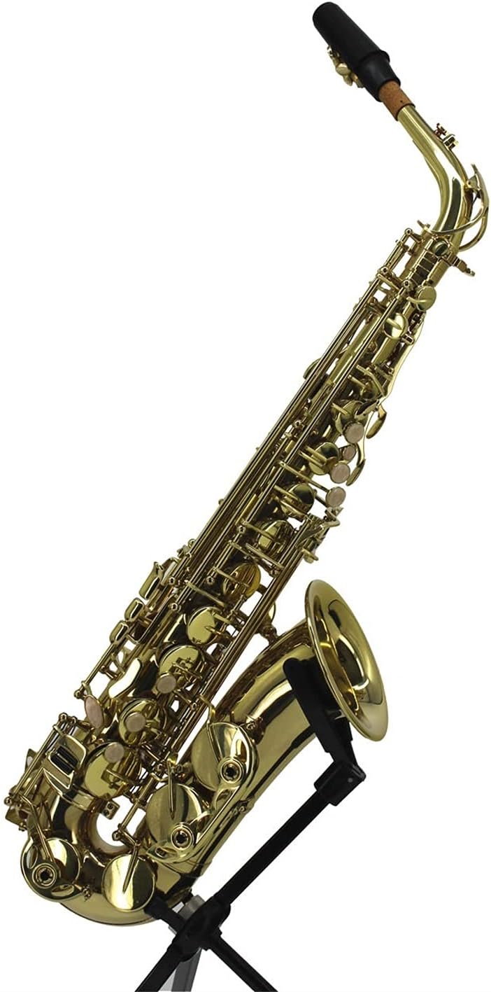 Saxophone Straight Lacquered Brass E-Flat Alto Saxophone Key Type Woodwind Instrument