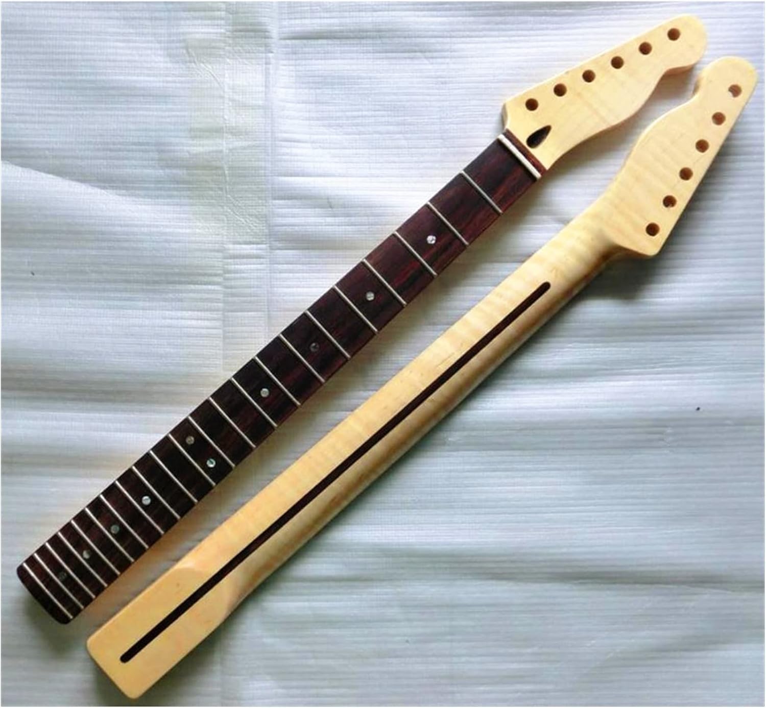 22 Frets Maple Rosewood Fingerboard Electric Guitar Neck Wood Color Guitar Parts Accessories Electric Guitar Neck