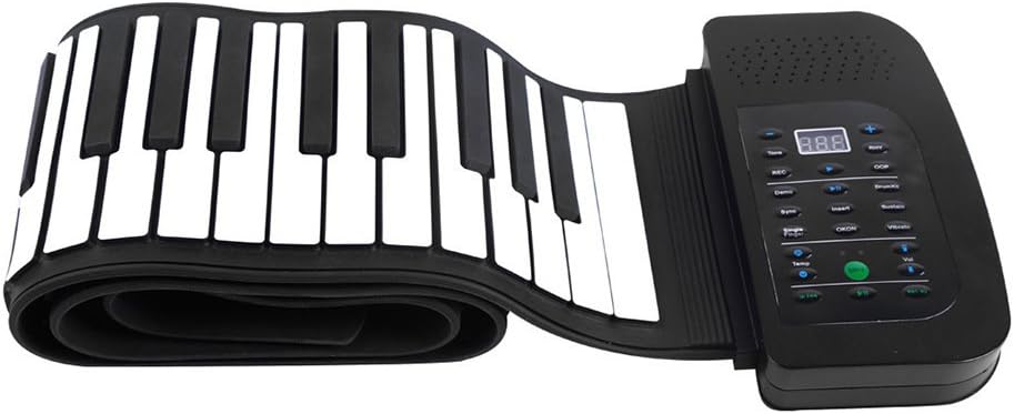 Portable 88 Keys Roll Up Piano Keyboard Piano, Silicone Flexible Foldable Keyboard Hand-Rolling Piano with Sustain Pedal