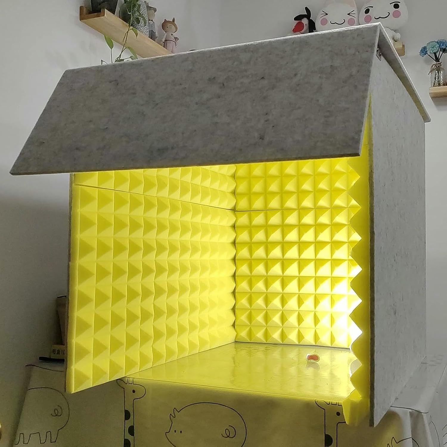 Microphone Isolation Screen Professional Soundproof Recording Booth, Vocal Booth, Isolation, for Vocal/Acoustic Recording Podcast Singing Gaming