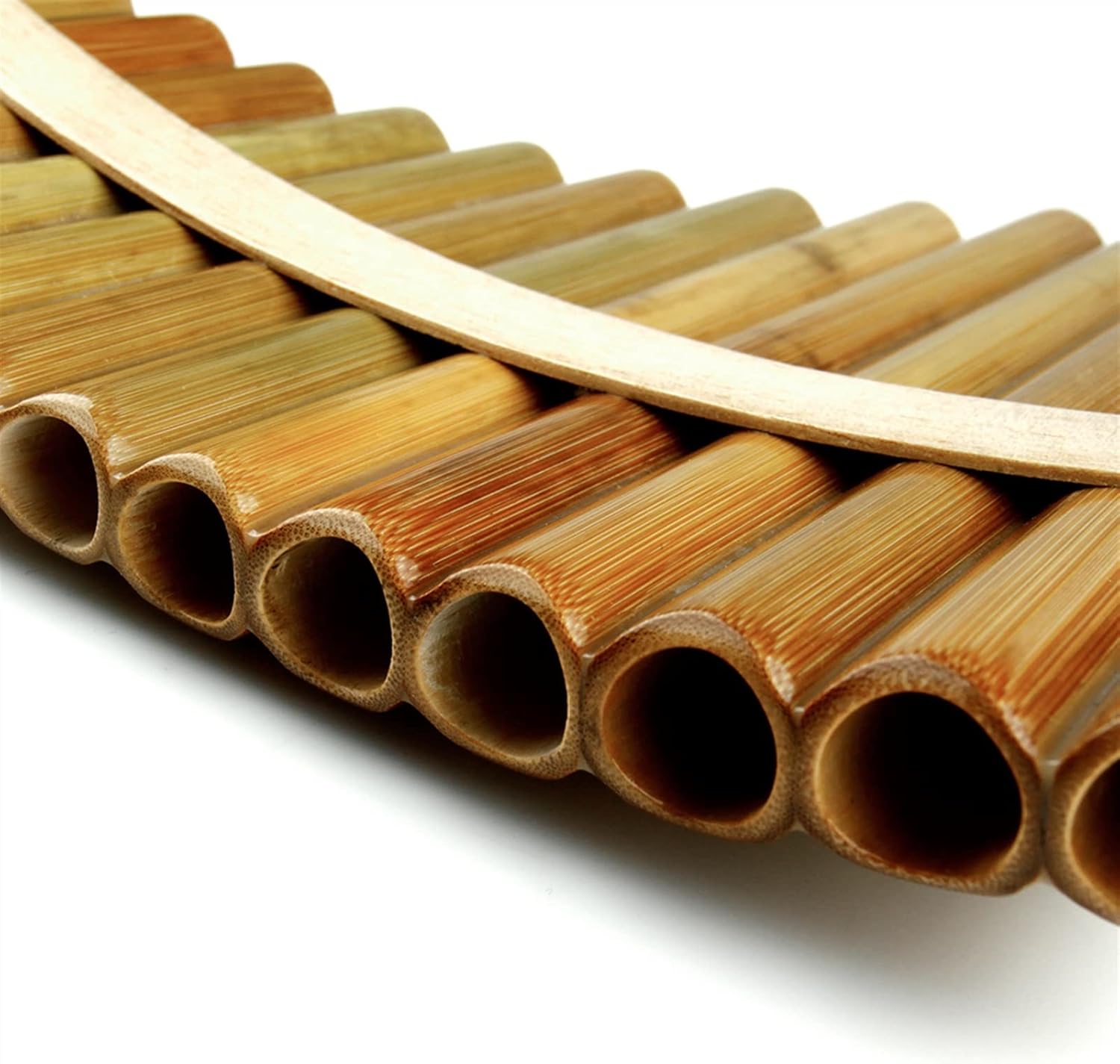 KESHUO 18 Pipes F Key Pan Flute Woodwind Instrument Bamboo Pan Flute Panpipes (Color : Left-Hand)