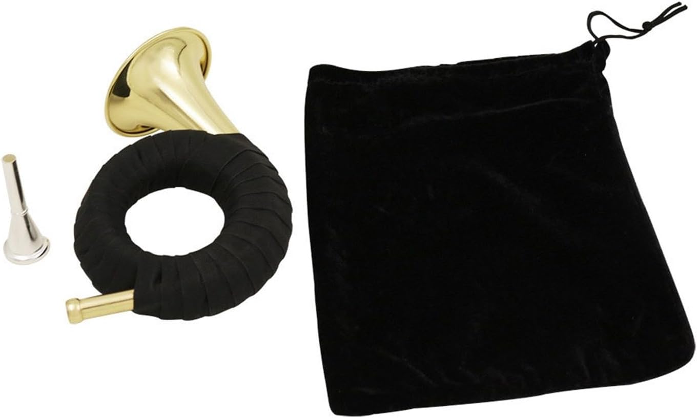 4 Key French Horn Professional Brass Wind Instrument Gold Mini Horn In Bb Key With Accessories(Set)