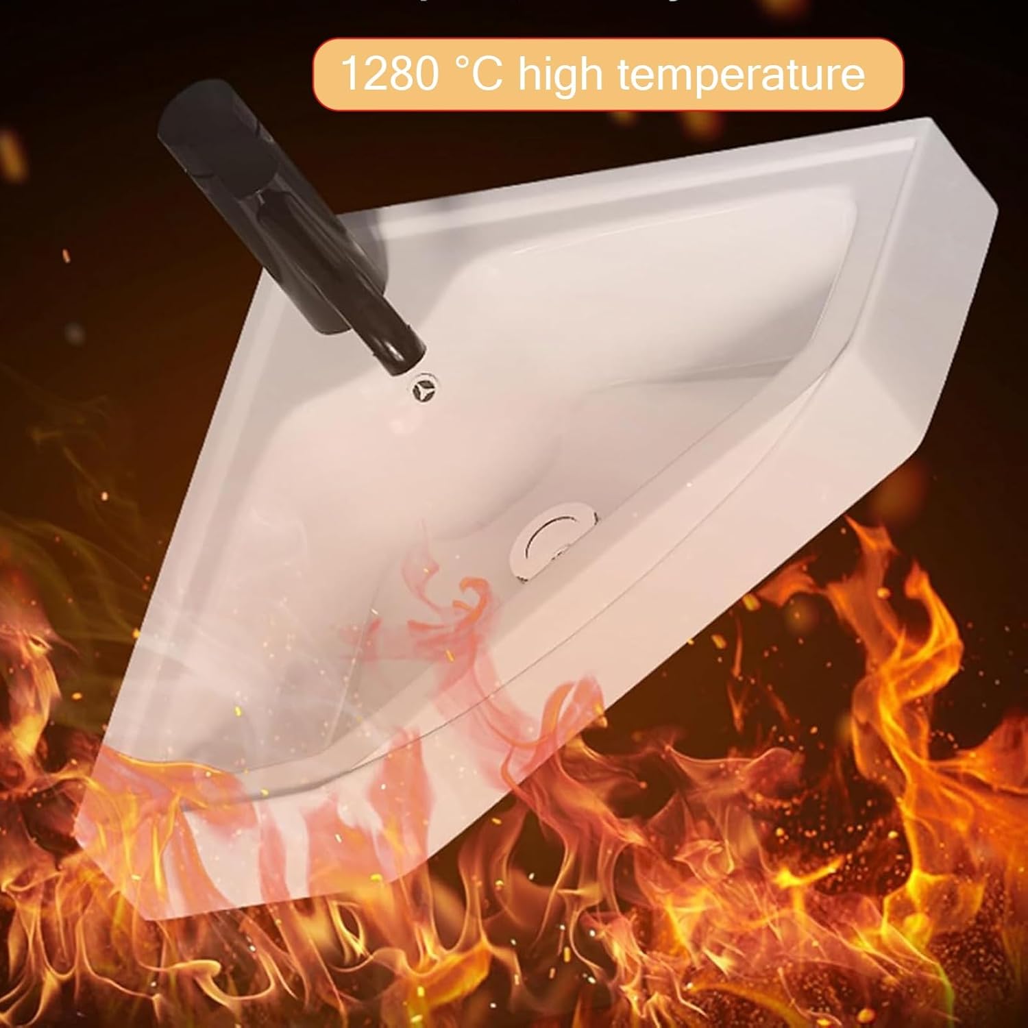 Corner Bathroom Vanity, Ceramic Wall Mount Corner Bathroom Sink, Floating Wash Basin, Ceramic Corner Sink For Small Spac, Mini Vessel Sink, Laundry Tub, Rv Bathroom Sink(18.8inchx48cm)