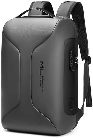 Computer Bag Business Travel Waterproof Backpack Including USB Port – Laptop Bag, School, And Anti-Theft Backpack (Light Gray)