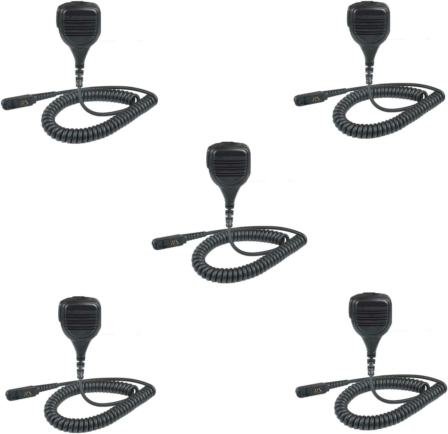 5 Pack PMMN4071AL PMMN4071A PMMN4071 Remote Speaker Microphone Hand Mic for XPR3500e XPR3500 XPR3300 XPR3300e XPR3000e XPR3000 XiR P6600i XiR P6600 Portable Two Way Radio