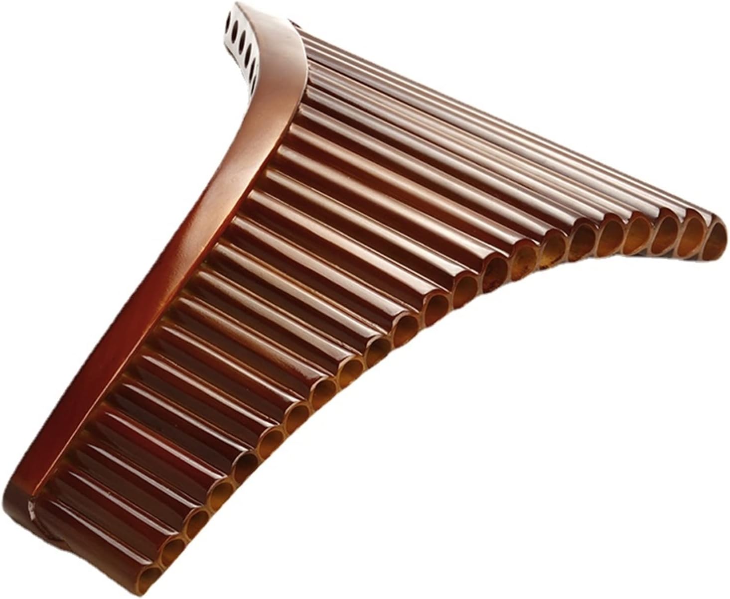 PanPipes Woodwind Instrument 22 Pipes Pan Flute G Key Brown Traditional Woodwind Instrument