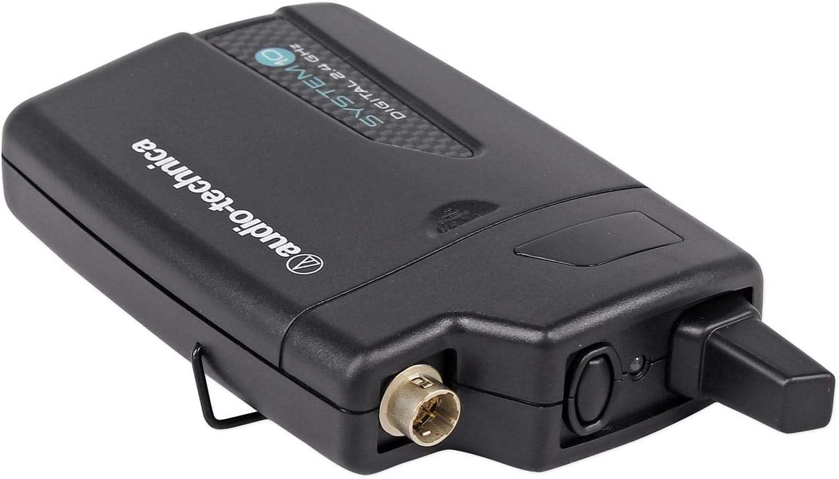 Audio-Technica ATW-1101/H System 10 Wireless Headset Mic System Bundle with Mackie Monitors