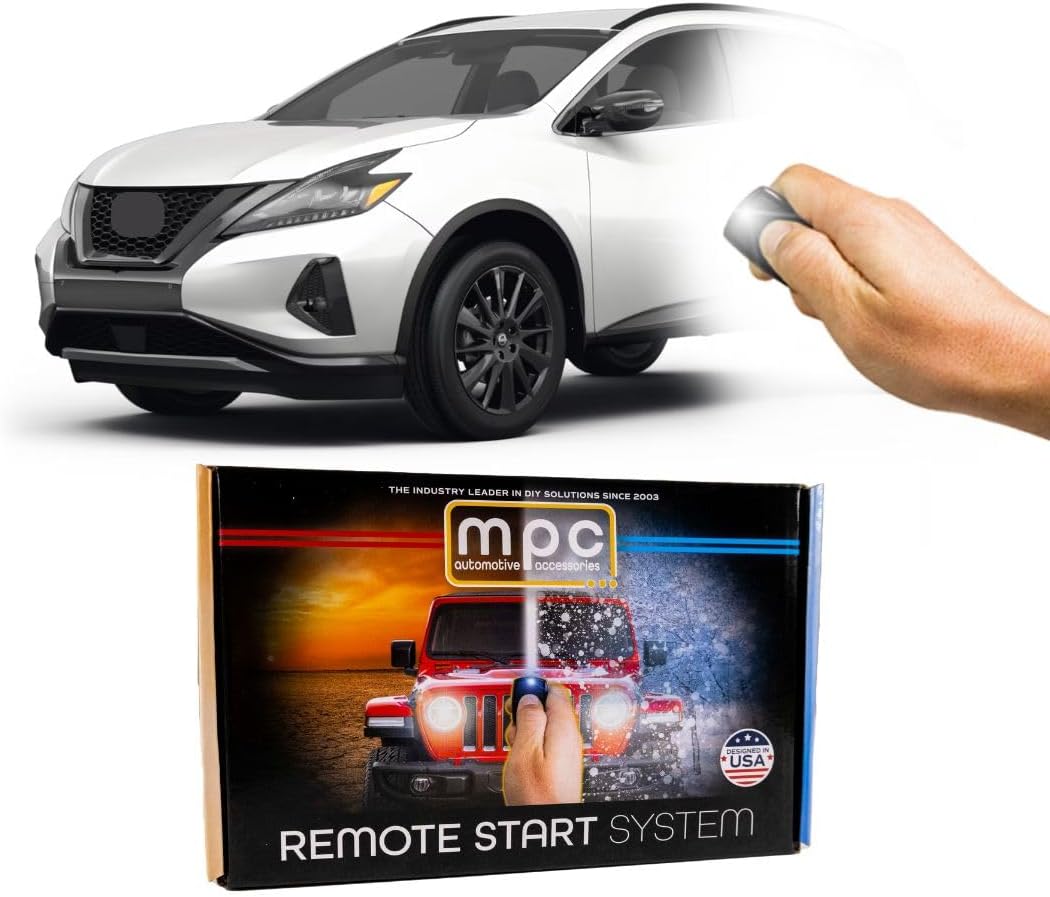 MPC Factory Remote Activated Remote Start Kit Compatible with 2015-2023 Nissan Murano - Push-to-Start - Plugin T-Harness - Firmware Preloaded - USA Tech Support