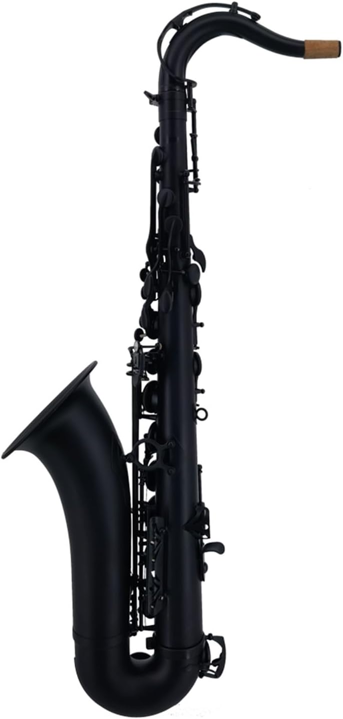 Matte Black Nickel Plated Brass Body Tenor Saxophone Musical Instrument With Mouthpiece