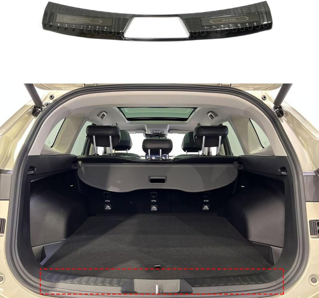 Interior Rear Bumper Protector for GMW Haval H6 2020-2025 Car Accessories, Stainless Steel Auto Parts Tailgate Back Trunk Door Sill Cover Scuff Plate Strip Guard Protection