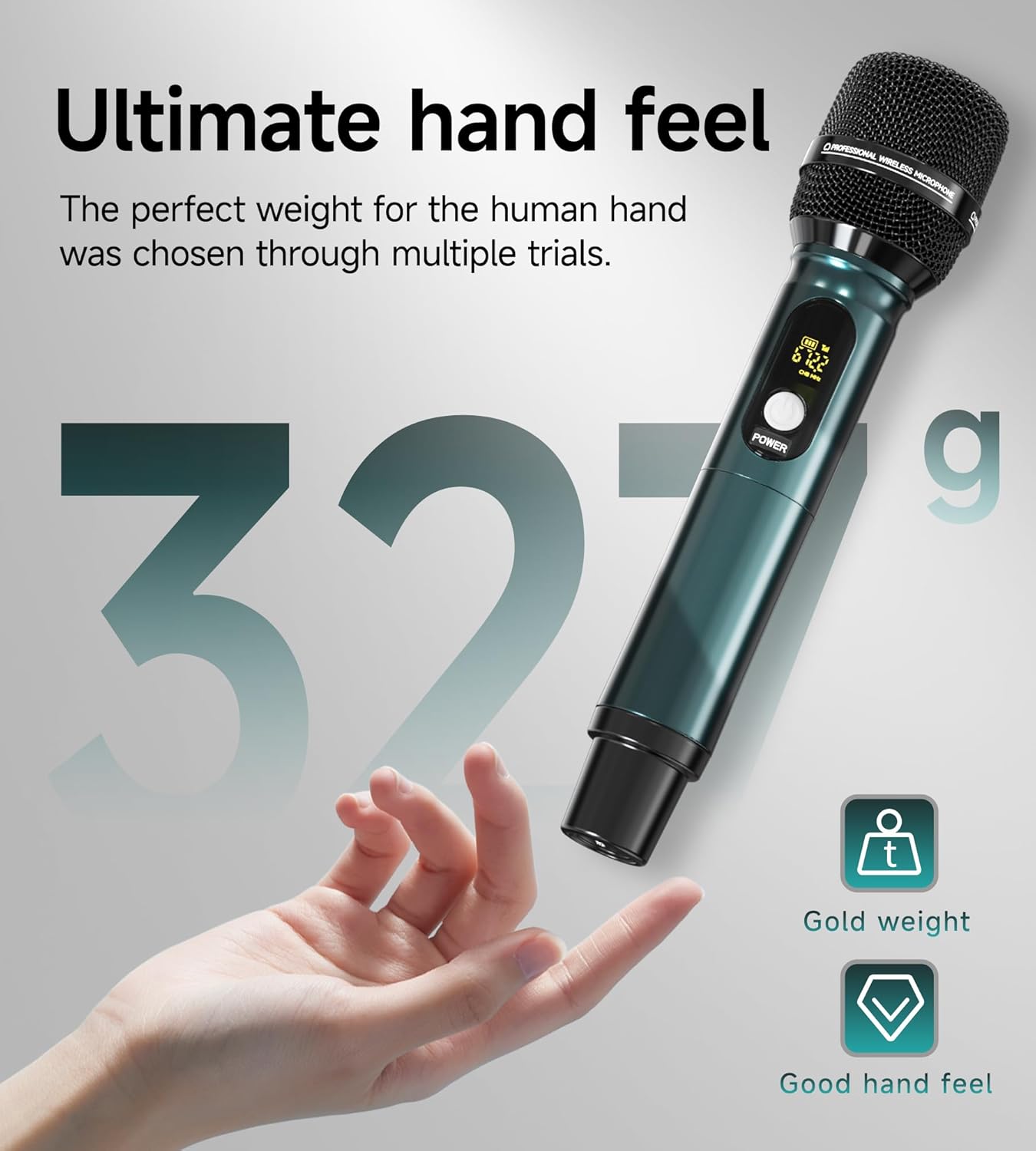 Portable Karaoke Machine with AI Voice Removal & Studio-Grade Reverb - Wireless Microphones System, Bluetooth 5.0, UHF Mics for Home Singing