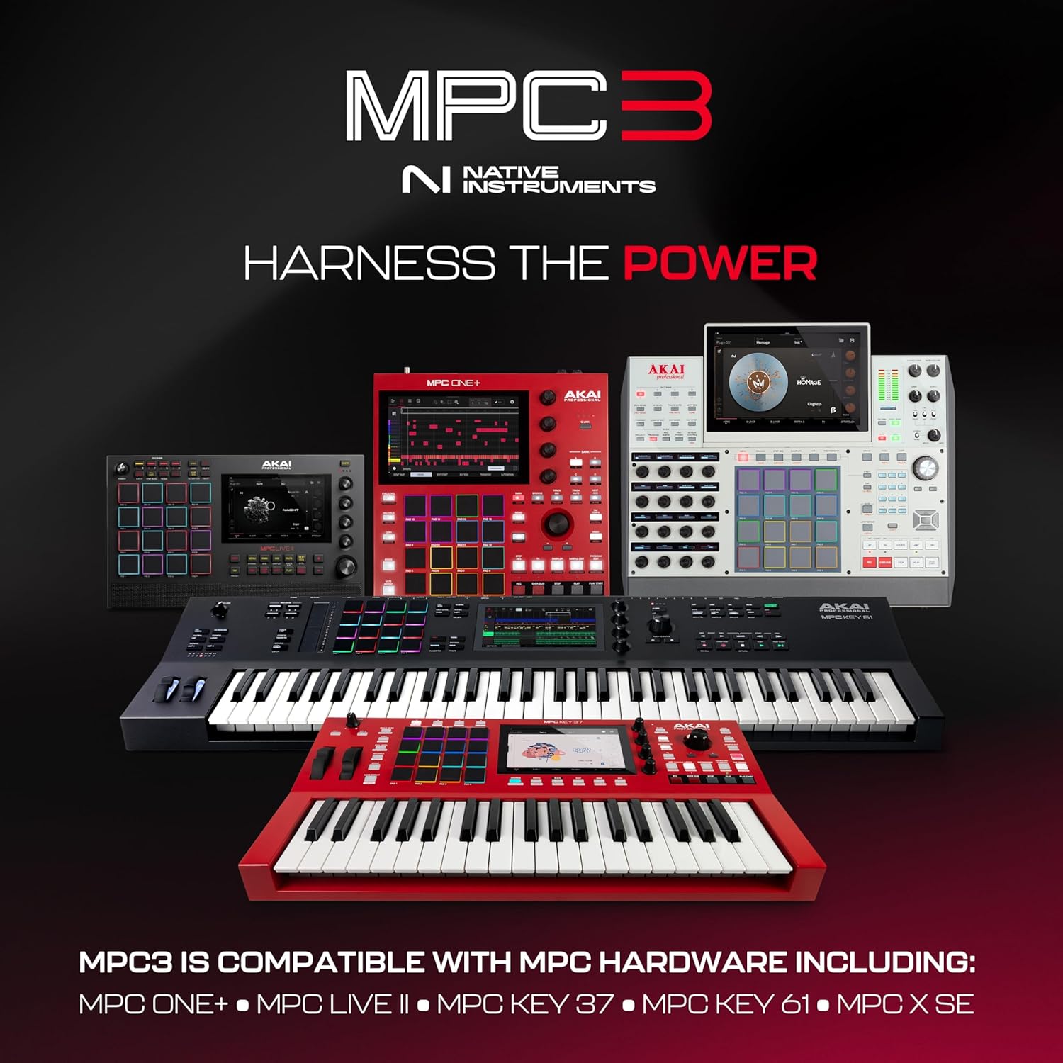 Akai Professional MPC One+ Standalone Drum Machine, Beat Maker and MIDI Controller with WiFi, Bluetooth, Drum Pads, Synth Plug-ins, Touchscreen, and Native Instruments Integration