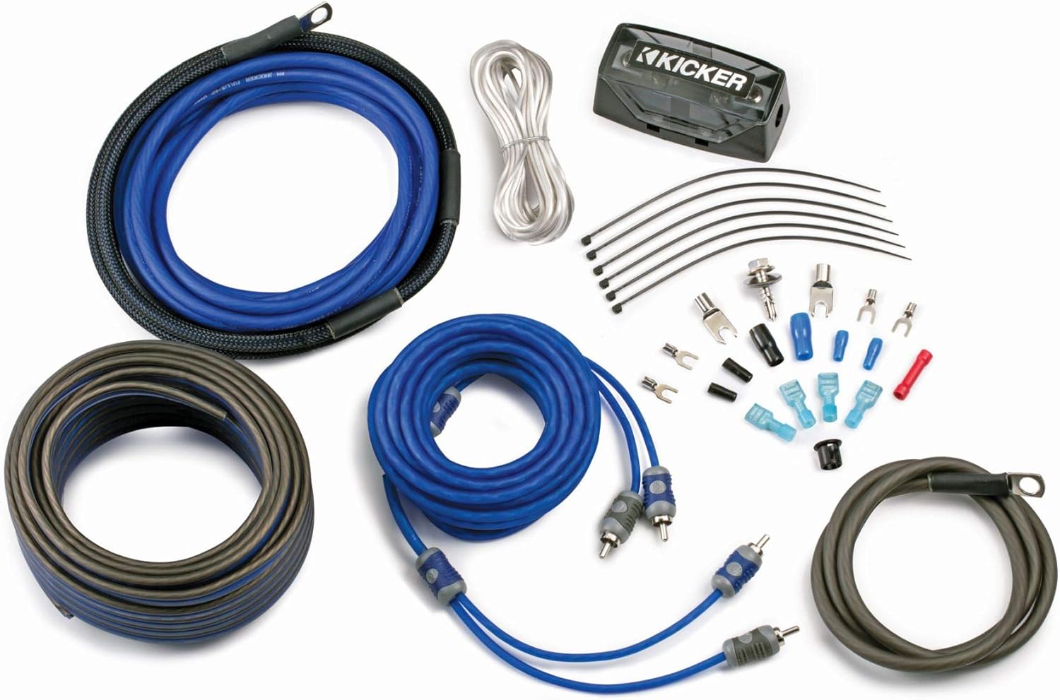 Kicker 46CK4 K-Series Complete 4-AWG Amplifier Connection Kit W/ 2-Channel RCA Interconnects
