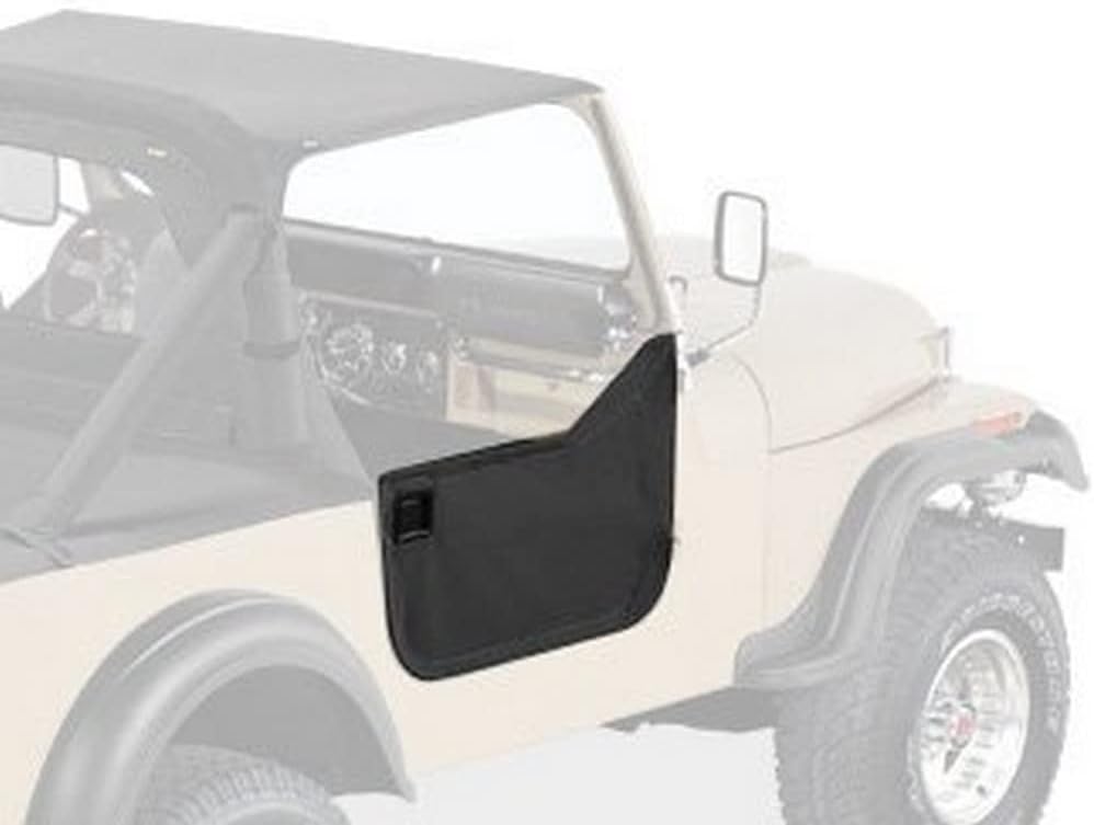 Bestop 5303801 Black Lower Fabric Half Doors for 1980-1995 CJ7/Wrangler