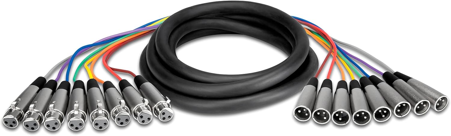 Hosa XLR-805 Balanced Snake, XLR3F to XLR3M, 16.4 Feet