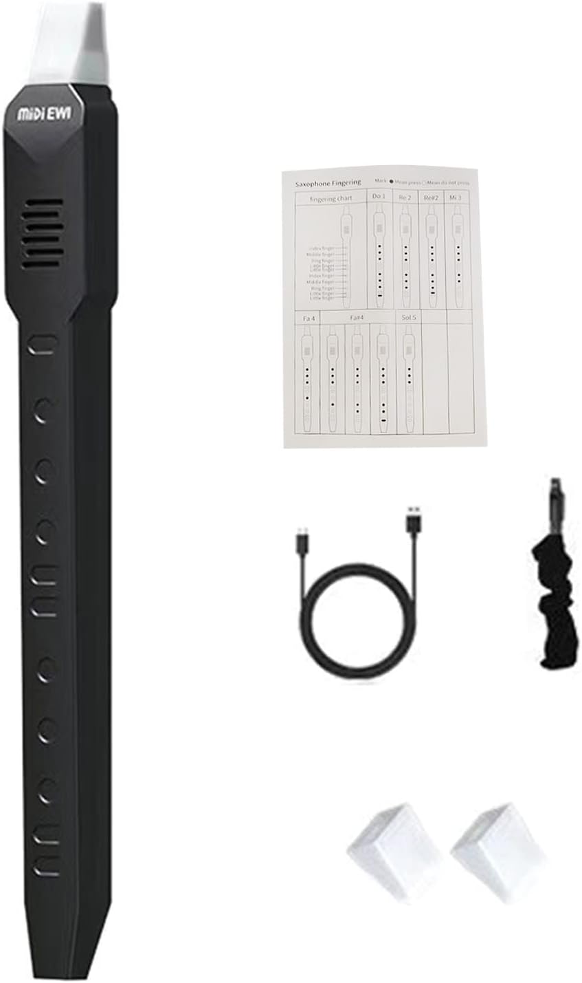 Digital Digital Wind Saxophone Electronic Wind Instrument For Various Musical Instrument Sound Sax Music Instrument Digital Wind Instrument Saxophone Instrument For Adults Pocket Digital, Black