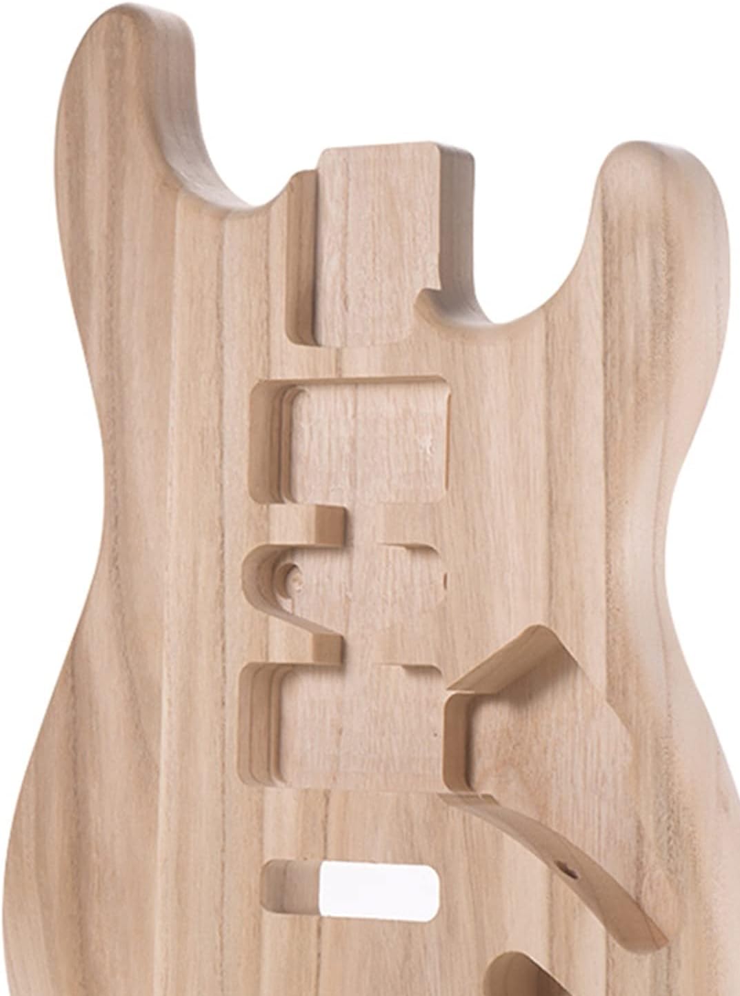 Unfinished Guitar Kit Unfinished Handcrafted Guitar Body Candlenut Wood Electric Guitar Body Guitar Barrel Replacement Parts Handmade ​Guitar Body