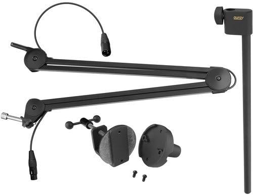 Heil Sound PR 77D Large-Diaphragm Dynamic Microphone (Purple) with BAI-2X Two-Section Broadcast Arm with Internal Springs and Integrated XLR Cable