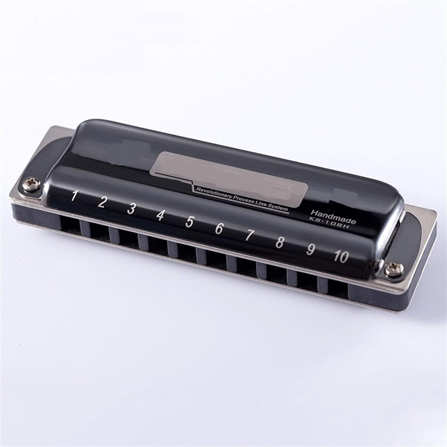 SUOFEILAIMU Harmonica 10 Holes Diatonic Blues Harp Professional Harmonica Key of C/D/E/F/GA/Bb KS-10BH Black (Color : Key of Bb)