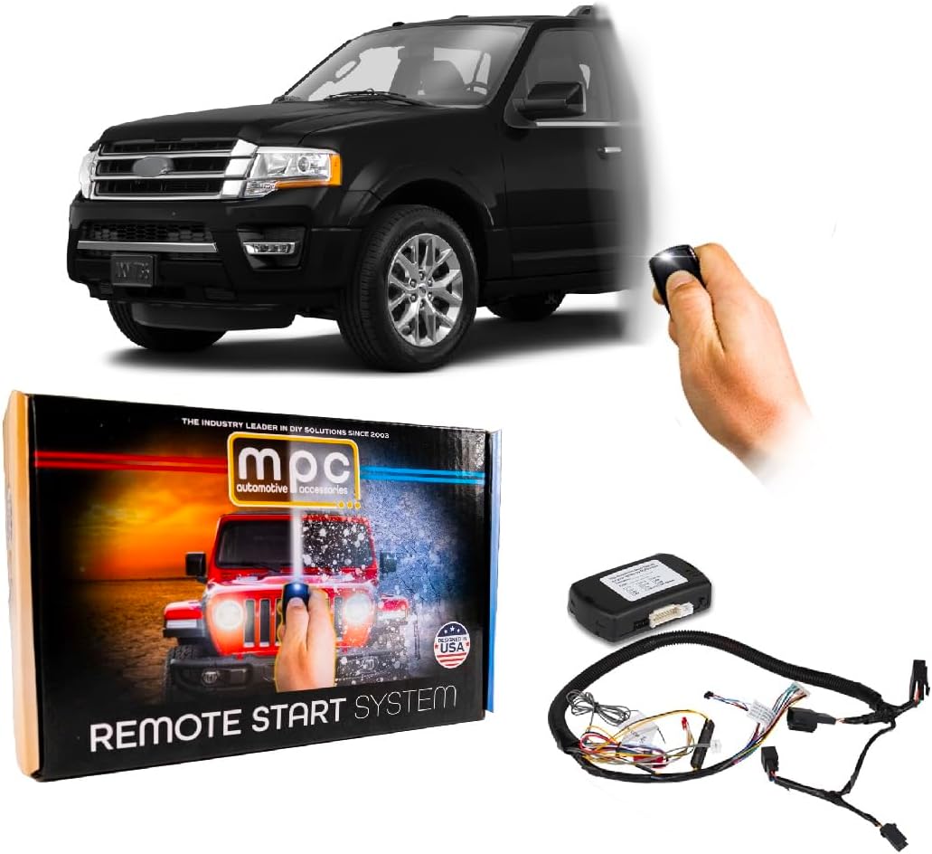 MPC Factory Remote Activated Remote Start Kit Compatible with 2015-2017 Ford Expedition -Plug & Play -Firmware Preloaded