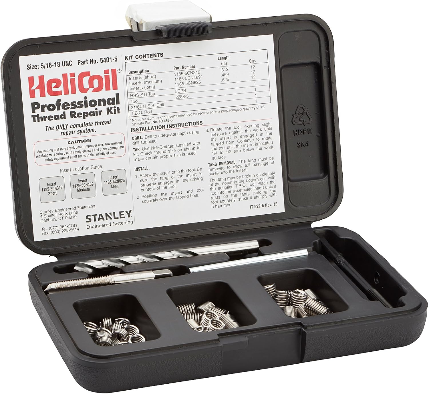 HeliCoil 5401-5 MRO Kit 5/16-18UNC F/R