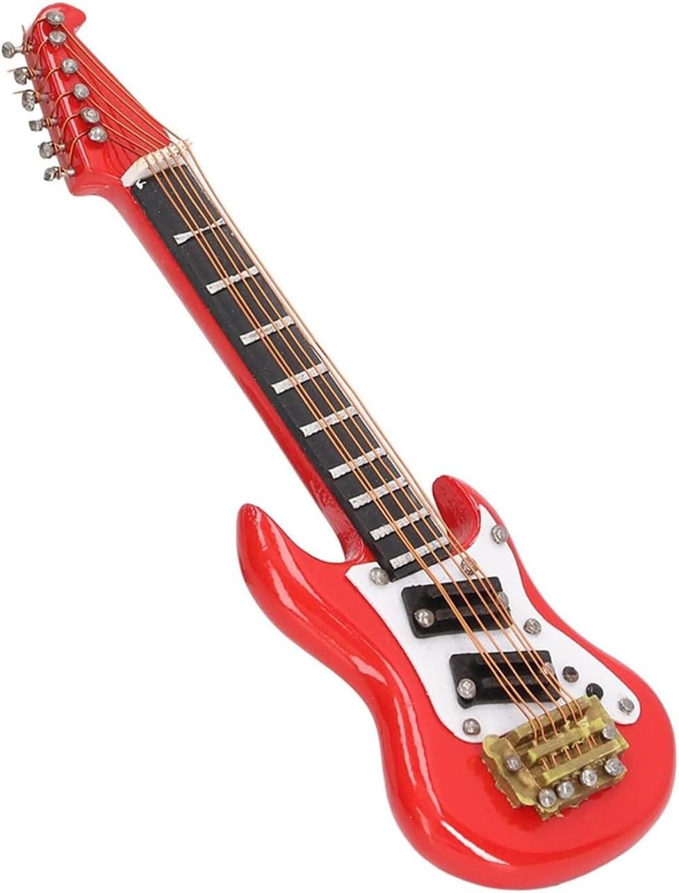 Electric Guitar Fridge Magnet - High Simulation Basswood and Resin Decoration for Refrigerators, Cabinets, and Metal Surfaces (Red)