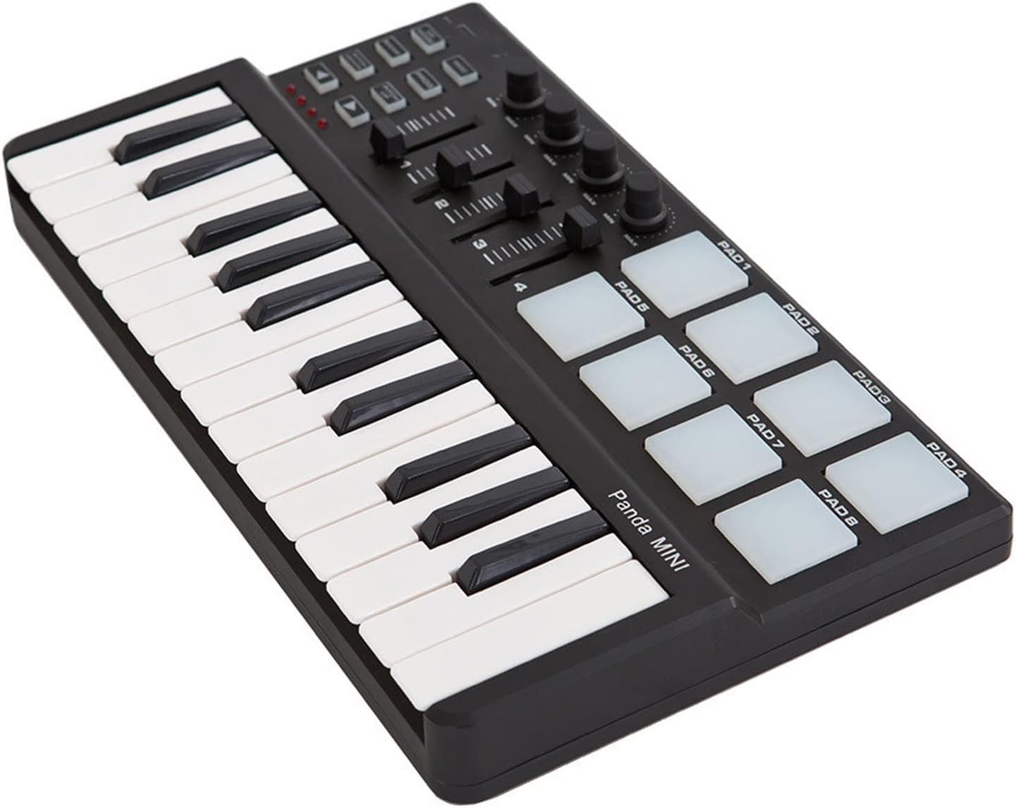 KESHUO Electric Keyboard Portable Mini 25-Key USB Keyboard MIDI Controller and Drum Pad MIDI Keyboard Controller Musical Instruments