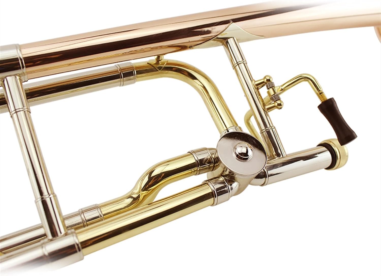 FLFL Student Trombone Phosphor Bronze Bell-Mouth Pull Tube for Tenor Trombone Musical Instrument with B/F Flat Pitch Change