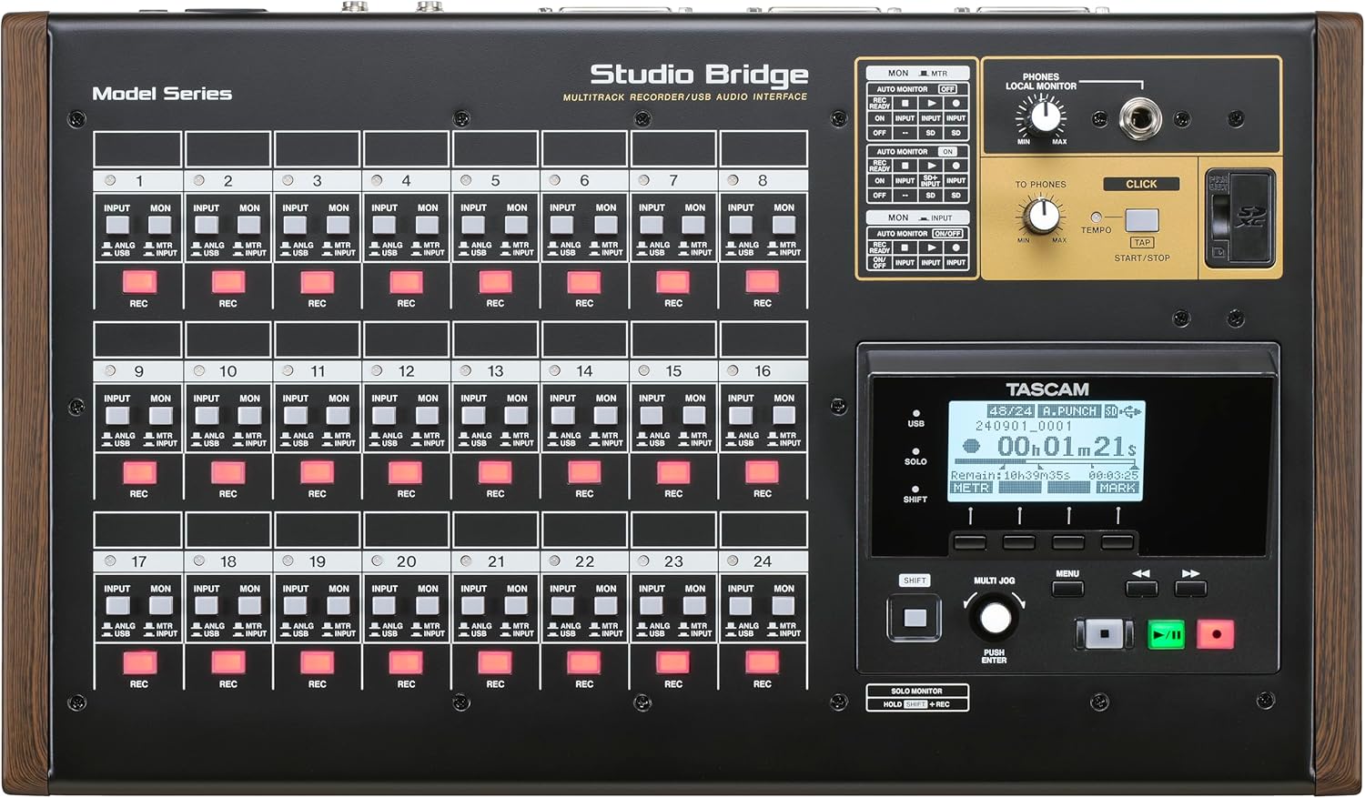TASCAM Studio Bridge Multi Track Recorder and Studio Headphones