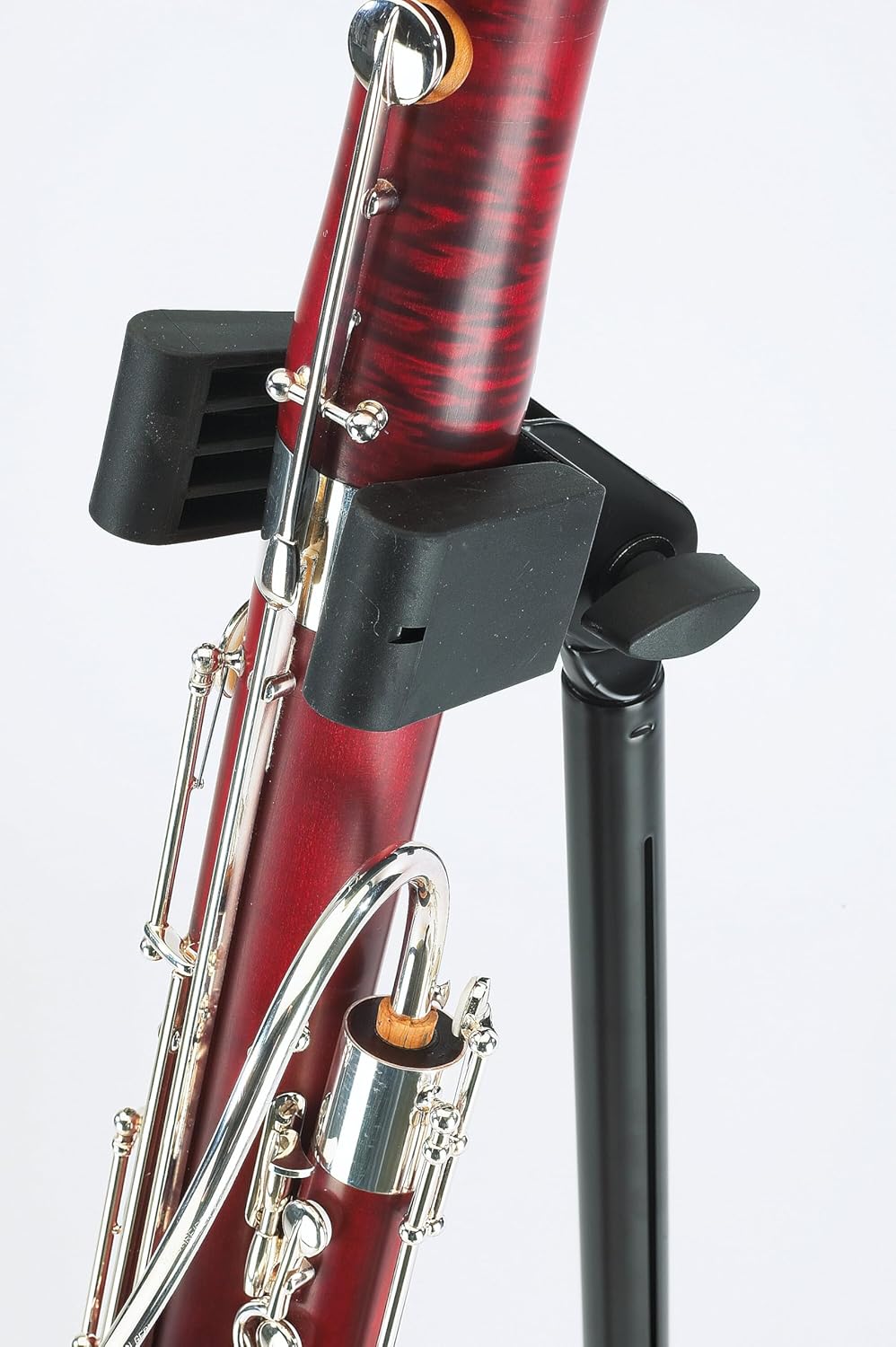 K&M König & Meyer Bassoon Stand 15010.011.55 | Stable Secure Adjustable/Folding Stand For Bass Clarinet & Eb Alto | Lightweight & Compact Tripod Base | Felt Support Arms | Made in Germany | Black