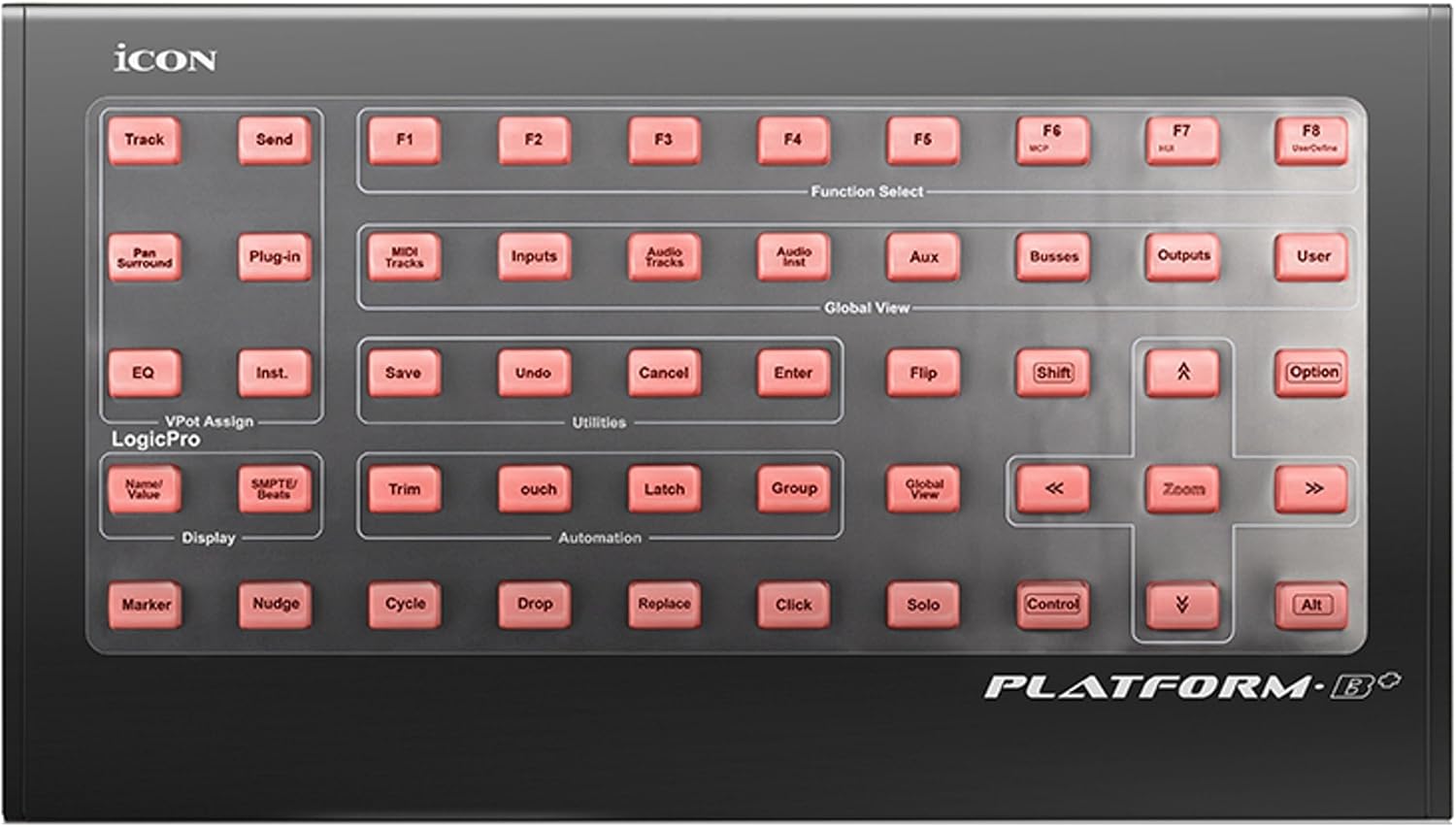 Icon Pro Audio Platform B+ - 50-Button Module for Platform M+ DAW Control Surface