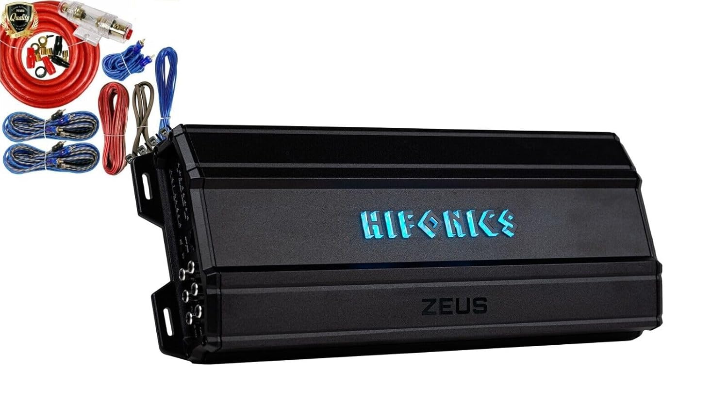 Hifonics ZD-1750.5D Zeus Delta 1750W 5-Channel Car Audio Amplifier with Complete 5-Channel 4 Gauge Installation Wiring Kit, Class D Design for Superior Sound