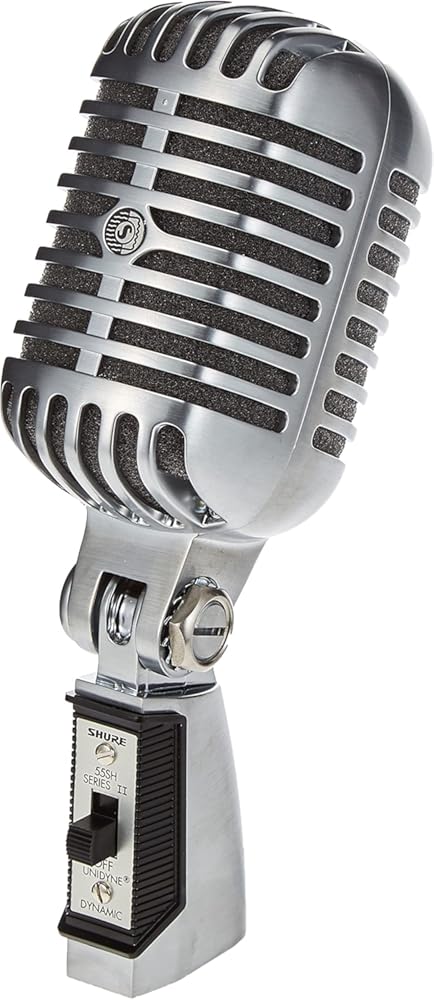 Shure 55SH Series II Iconic Microphone - Vintage Style, Rich Sound Quality, Rugged Construction, Shock-Mounted Noise Reduction for Vocals & Instruments-for Live Performances & Studio Recording