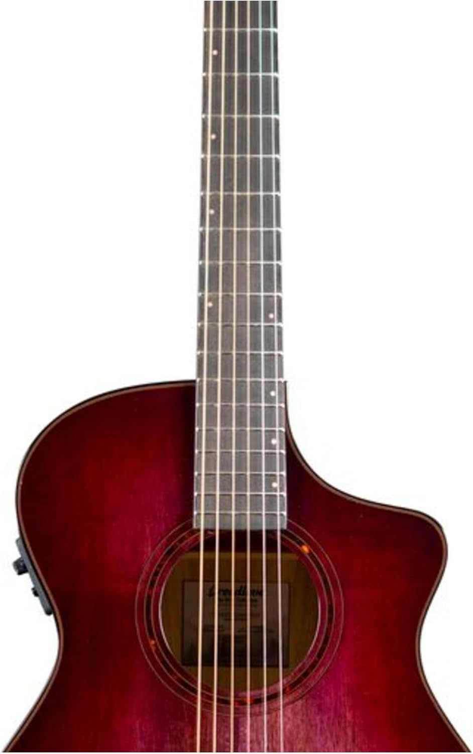 Breedlove Pursuit Exotic S Concert 6-String Myrtlewood Wood Top Acoustic Electric Guitar with Slim Neck and Pinless Bridge (Right-Handed, Pinot Burst)