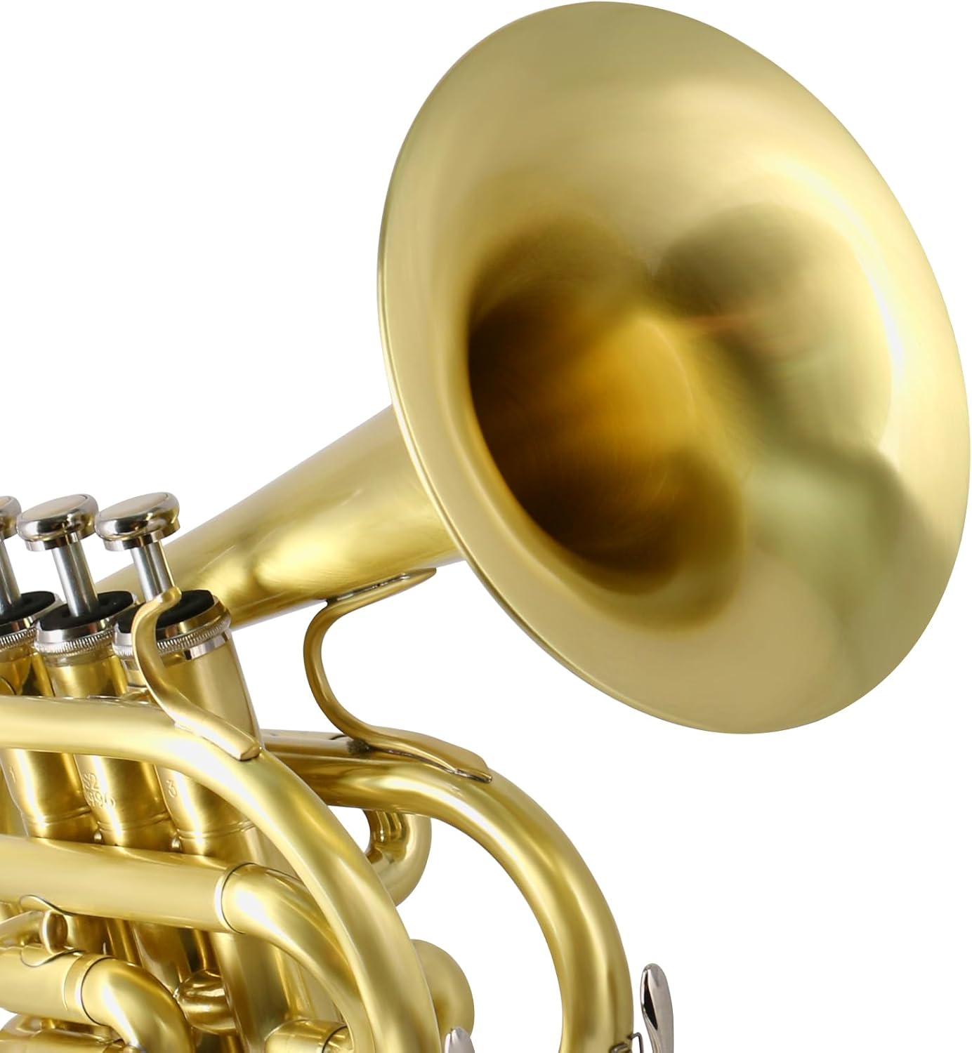 EASTROCK Pocket Trumpet Brass Bb Trumpet with 7C Mouthpiece special-shaped