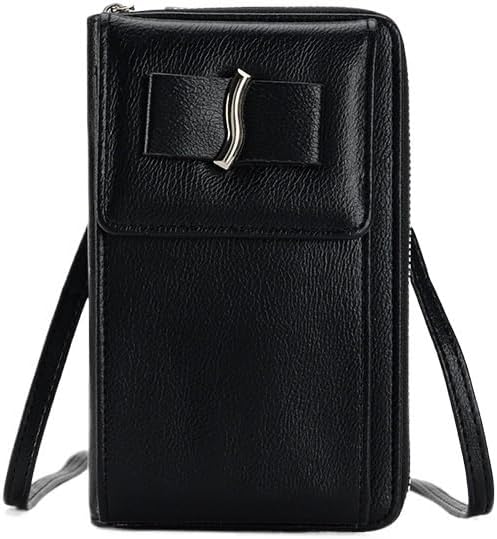 PU Women Crossbody Bag Metal Zipper Mobile Phone Bag