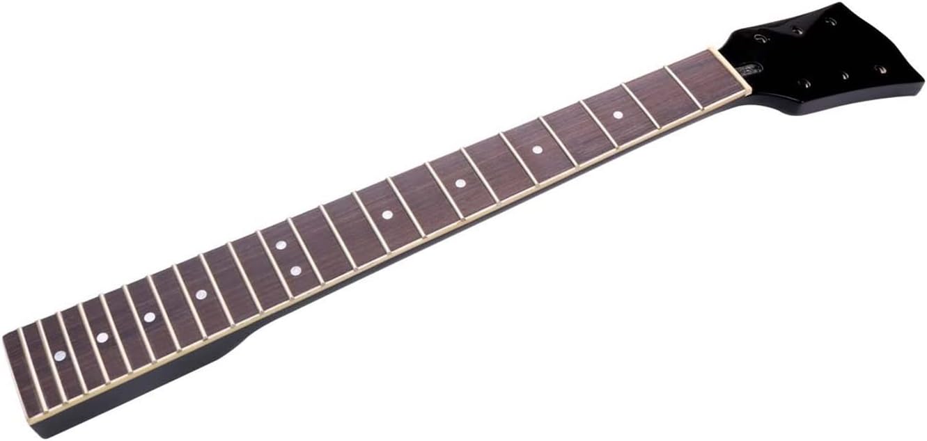 for LP Guitar Neck Electric Guitar Neck Butt Black Rosewood Headstock Unfinished Guitar Neck